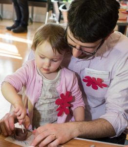 Father and daughter at St Leonard's Wollaton